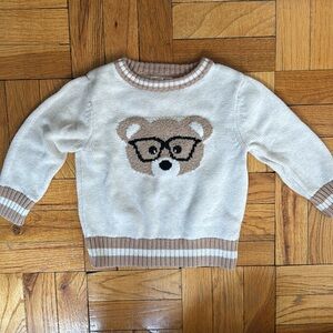 Cat & Jack Bear Sweater with Glasses - size 2T
